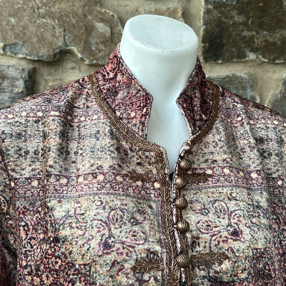 Soft Surroundings NWT Icon Velvet Bolero Urbina Umber Coat Jacket Size Xl - Picture 4 of 10